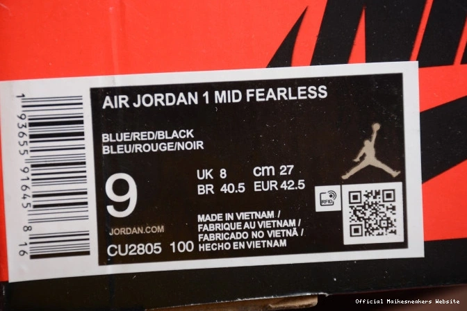 Official Maikesneakers Great 1 Air the CU2805-100 Blue Mid Fearless Jordan SE 0807